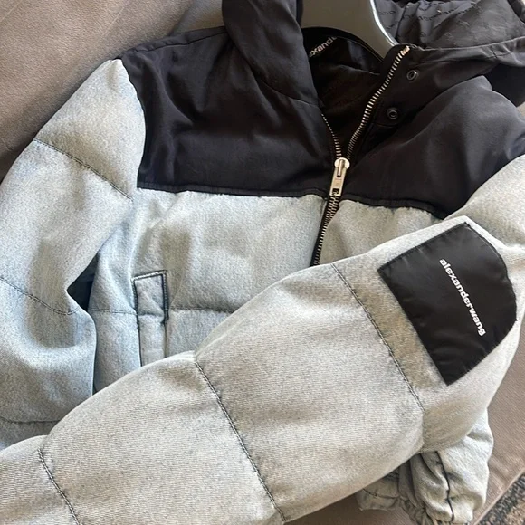 Alexander Wang Denim Cropped Puffer - Picture 12 of 16